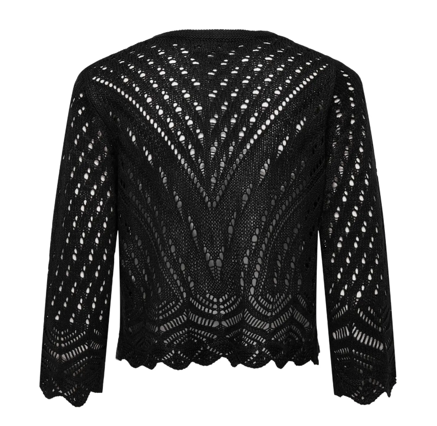 JDYSUN 3/4 CROPPED CARDIGAN KNT NOOS zwart