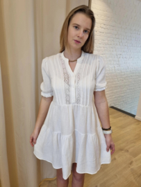 JDYTHEIS LIFE 2/4 LACE DRESS WVN DIA ecru