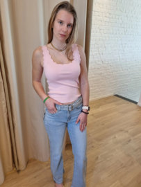 topje met gegolfde randjes lichtroze JDYNANNA