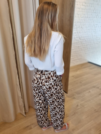 losse broek bruine vlekjesprint