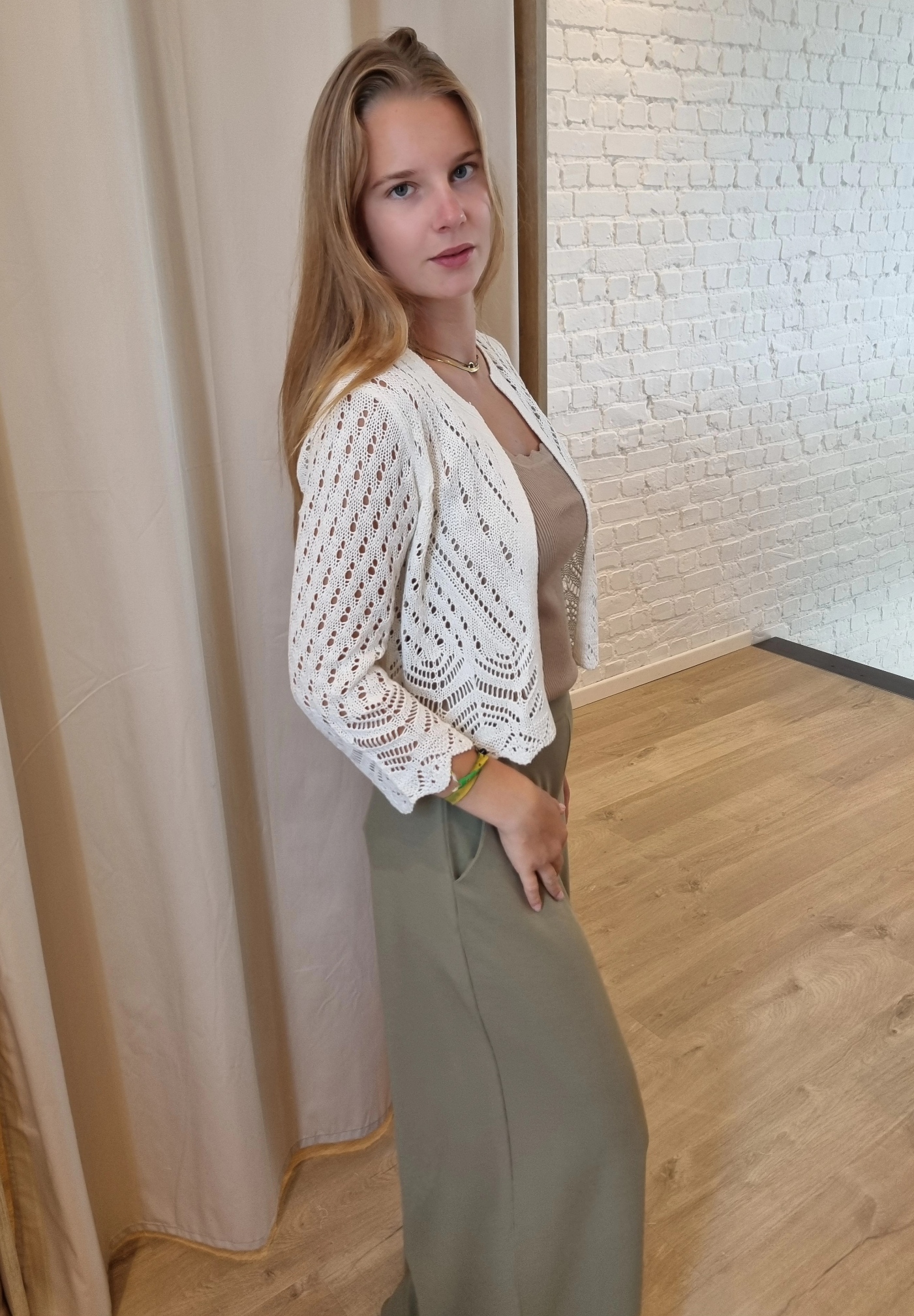 JDYSUN 3/4 CROPPED CARDIGAN KNT NOOS beige