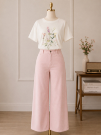 JDYNINNA S/S OVERSIZE PRINT TOP JRS bloemen