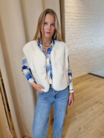 hemdje met blauwe print
