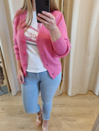 T-shirt love fuchsia