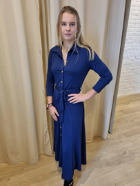 stretch hemdjurk marineblauw