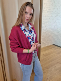 comfy cardigan diep fuchsia