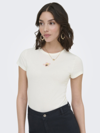 JDYAVA LUCKY S/S O-NECK TOP JRS EXP kleine roze bloem