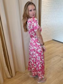 bloemenjurk in fuchsia