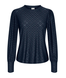 bloesje met ajour marineblauw JDY