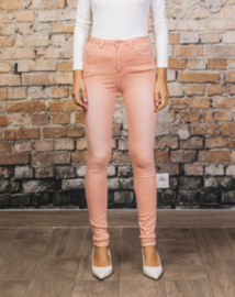 skinny Toxik hoge taille zalm L185-31