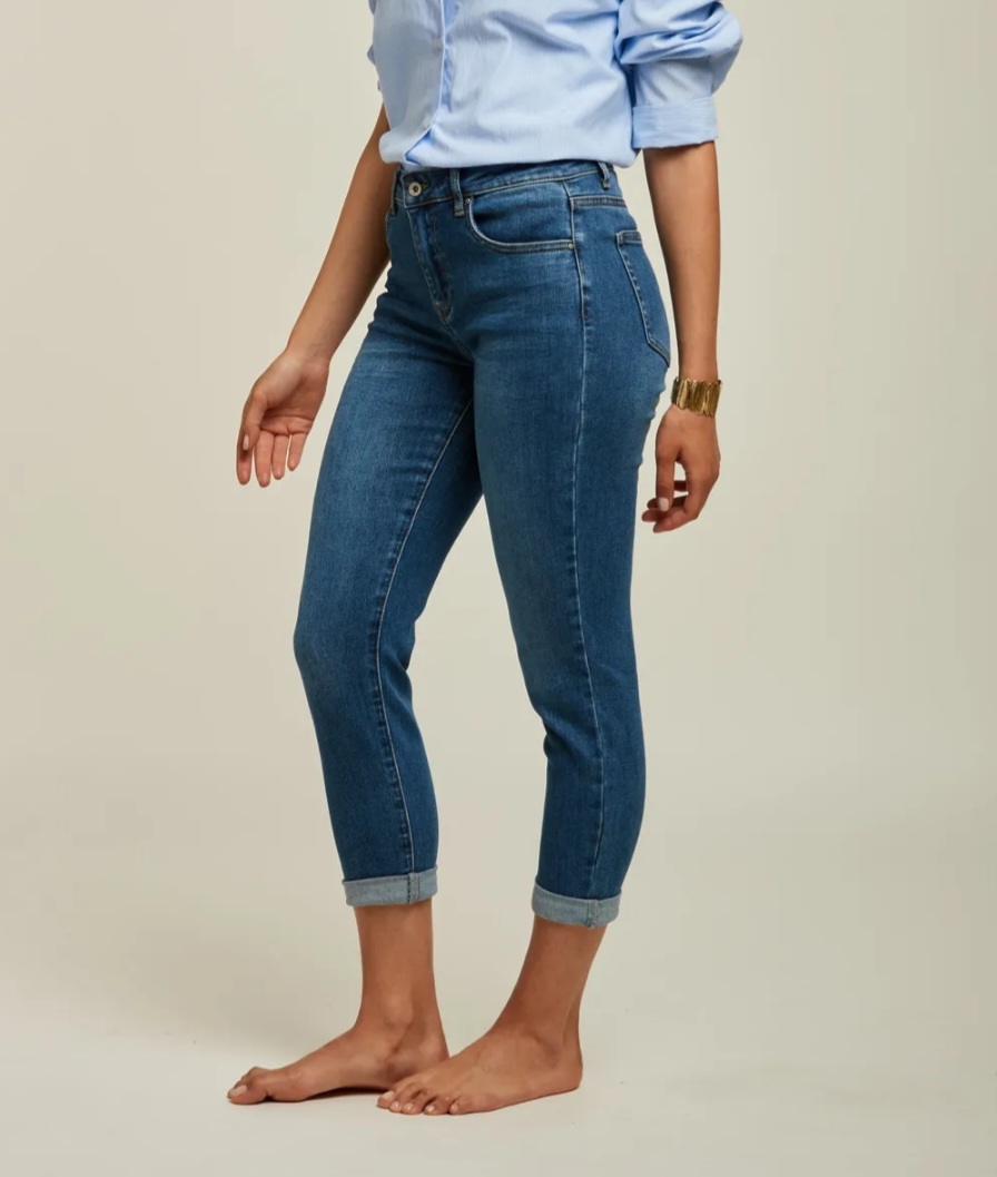 Toxik mom jeans bleached denim blue L20029-34