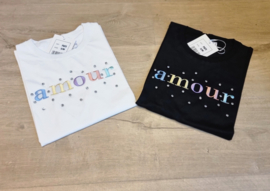 T-shirt amour wit of zwart