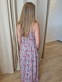 jurk roze print flosjes