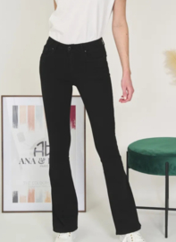 Hoge taille bootcut zwart super stretch H6954