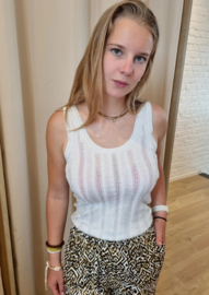 topje JDYBEAUTY S/L GLITTER ecru