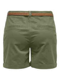 JDYCHICAGO CHINO SHORT met riem kaki