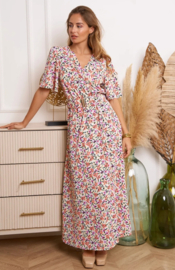 maxi-wikkeljurk fleurige print