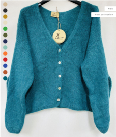 cardigan eendenblauw