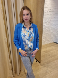 hemd met blauwe print