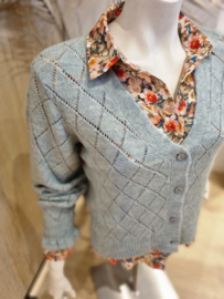 ajour cardigan JDY licht munt