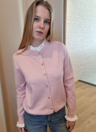 trui in dunnere stof met kraagje lichtroze