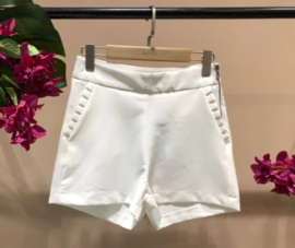 gekleed chino shortje wit