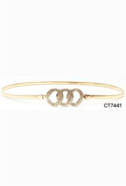 elastische riem met logo goud