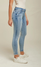 Toxik mediumhoge taille basic jogjeans washed blue l21284-3