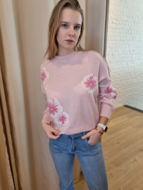 JDYFLORIS L/S JACQUARD PULLOVER KNT roze