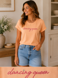 T-shirt dancing queen perzik