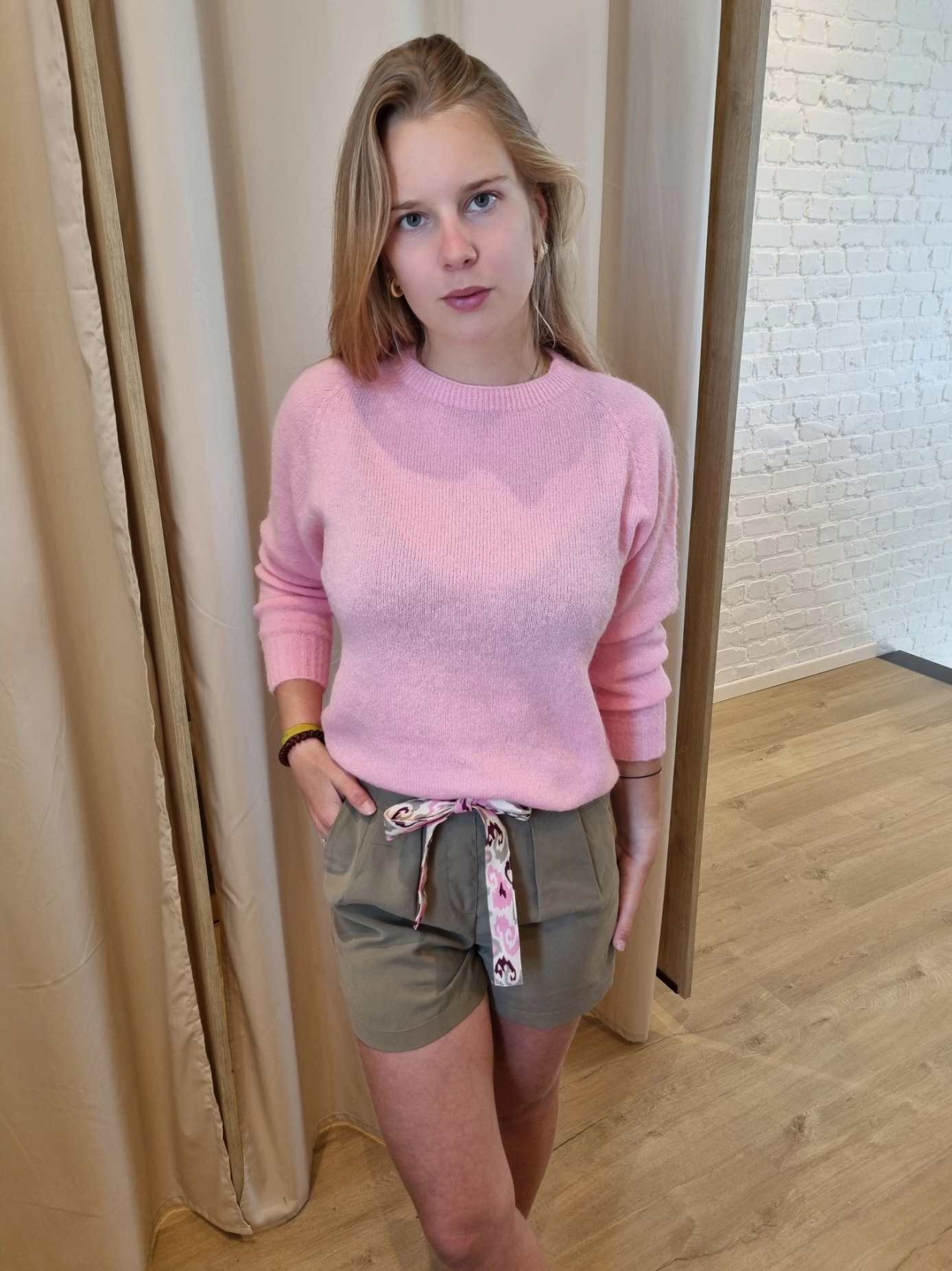 JDYTOMIKA BELT SHORTS WVN PNT kaki