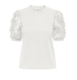 JDYFAIRVIEW LIFE S/S SWEAT JRS ECRU