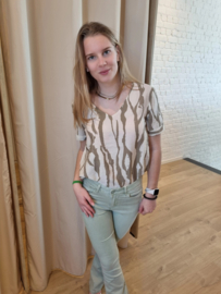 bloesje met subtiele kaki print JDYCAMILLE