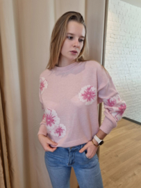 JDYFLORIS L/S JACQUARD PULLOVER KNT roze