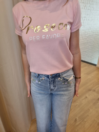 T-shirt prosecco lichtroze