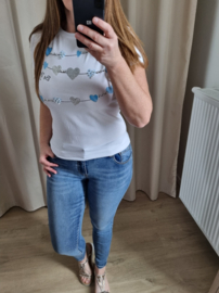 T-shirt hartjes blauw