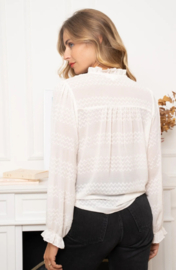blouse zigzagmotief ecru