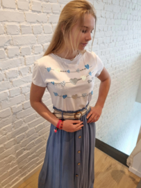 T-shirt hartjes blauw