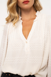 blouse zigzagmotief ecru