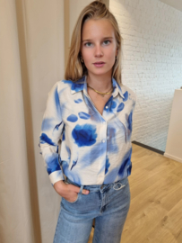 hemdje met blauwe print