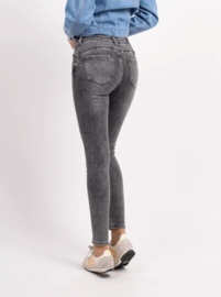 Toxik donkergrijze push up jeans met strass H2557-1