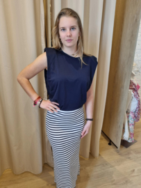 marineblauw T-shirt met padding