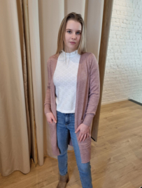 fijne lange cardigan JDY wood rose