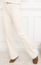Folyrose LESLIE FIT lichtbeige STRASS - STRAIGT FIT - WIDE LEG
