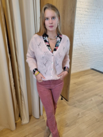 mohair cardigan baby roze