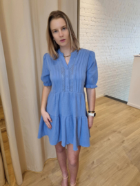 JDYTHEIS LIFE 2/4 LACE DRESS WVN DIA azuurblauw
