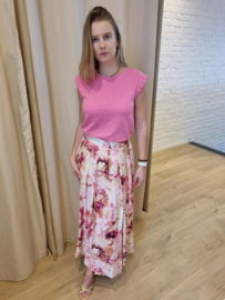 maxi-rok met roze print