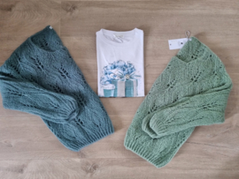 gebreide trui lichtgroen