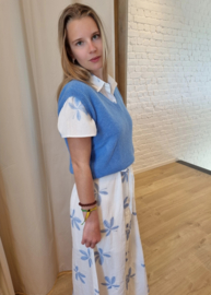 katoenen jurk met blauwe broderie suzzy&milly