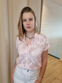 hemdje met motief in zacht roze